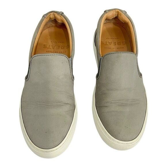 Greats Brooklyn Womens Size 6 Gray Slip On Leather Sneakers - Picture 3 of 8